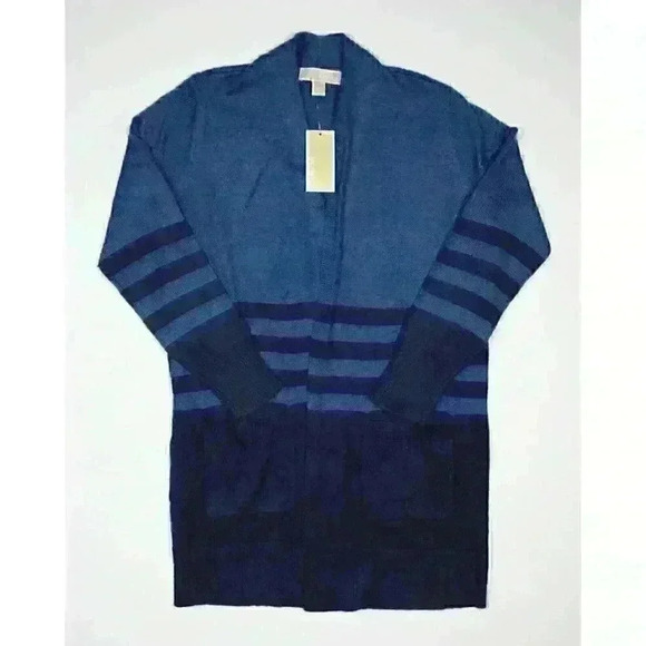 NEW! MICHAEL Michael Kors Women's M Front Pockets Ribbed Cardigan NWT $150 - Picture 1 of 3